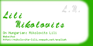 lili mikolovits business card